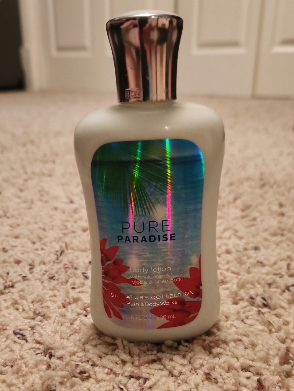 Bath & Body Works Pure Paradise Body Lotion — White & Silver Cap